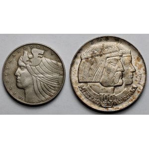 Próba, 100 złotych 1966 i lekka skrętka 20 złotych 1975 - zestaw (2szt)