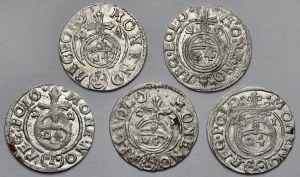 Sigismondo III Vasa, Mezzi binari 1621-1625 - set (5 pezzi)