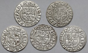 Sigismondo III Vasa, Mezzi binari 1621-1625 - set (5 pezzi)