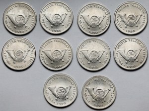 Telefónne žetóny A - bez mincovnej značky - Kremnica 1990 - sada (10ks)