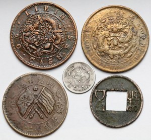 China, Münzensatz (5 Stück)