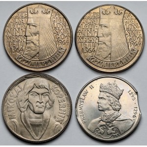 Przemysław II, Kazimierz Wielki i Kopernik, 10-100 złotych 1964-1985 - zestaw (4szt)