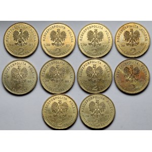 2 złote 2001 Jan III Sobieski - zestaw (10szt)