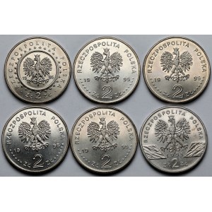2 złote 1995 - zestaw (6szt)