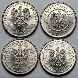 20.000 złotych 1993-1994 - zestaw (4szt)