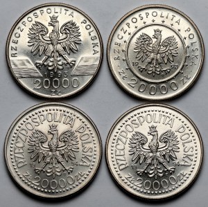 20.000 PLN 1993-1994 - set (4 pezzi)