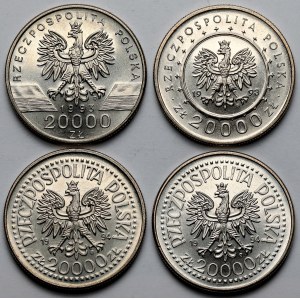 20.000 złotych 1993-1994 - zestaw (4szt)