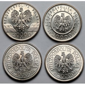 20.000 złotych 1993-1994 - zestaw (4szt)