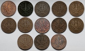 2 pennies 1925-1939 - set (13pcs)