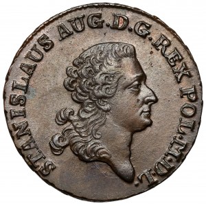 Poniatowski, Trojak 1787 EB - Z MIEDZI KRAIOWEY - piękny