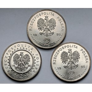 2 złote 1995 - zestaw (3szt)