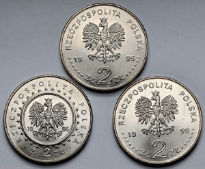 2 złote 1995 - zestaw (3szt)