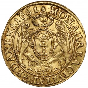 Jan II Kazimierz, Dukat Gdańsk 1661 DL - piękny