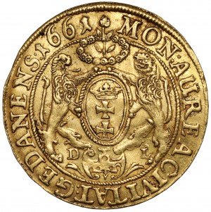 John II Casimir, Ducat Gdansk 1661 DL - beautiful