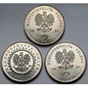 2 złote 1995 - zestaw (3szt)