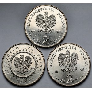 2 złote 1995 - zestaw (3szt)