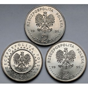 2 złote 1995 - zestaw (3szt)