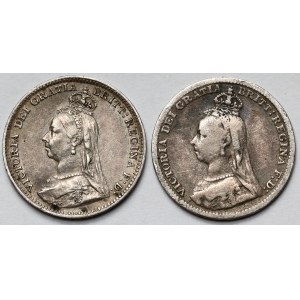 Anglia, Wiktoria, 3 pence 1893 - rzadkie