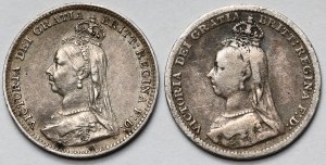 Anglicko, Victoria, 3 pence 1893 - vzácne