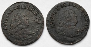 Agosto III Sas, 1755 penny - set (2 pezzi)