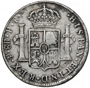 England, George III - Crisis coin - Countermark on 8 reales 1789