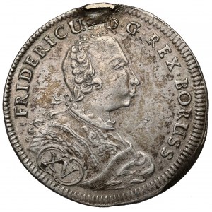 Śląsk, Fryderyk Wilhelm II, 15 krajcarów Wrocław 1743-W - RZADKIE