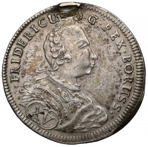 Silesia, Frederick William II, 15 krajcars Wroclaw 1743-W - RARE