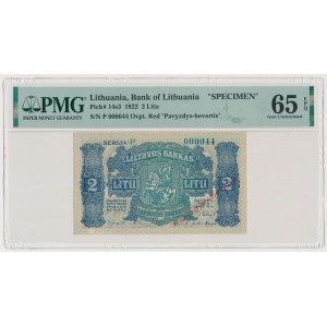 Lithuania, 2 Litu 1922 SPECIMEN - P 000044