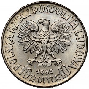 Próba CuNi 10 złotych 1965, VII wieków Warszawy - Syrena
