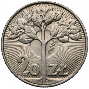 Próba CuNi 20 złotych 1973 Drzewo