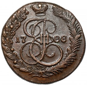 Rosja, Katarzyna II, 5 kopiejek 1788 KM, Suzun