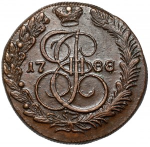 Russia, Catherine II, 5 kopecks 1788 KM, Suzun
