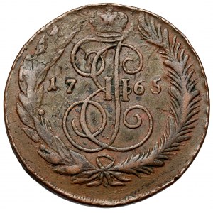 Rosja, Katarzyna II, 5 kopiejek 1765 СПМ, Petersburg