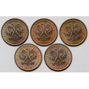 2 złote 1978 ze znakiem - mennicze (5szt)