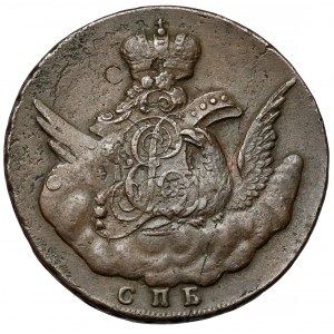 Rosja, Elżbieta, Kopiejka 1755, Petersburg - rzadkie