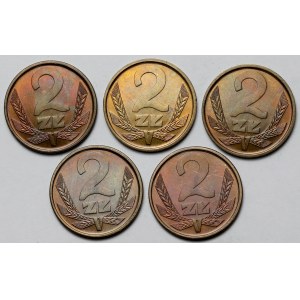 2 złote 1978 ze znakiem - mennicze (5szt)