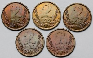 2 złote 1978 - zestaw (5szt)