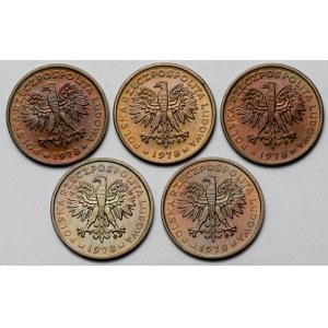 2 złote 1978 ze znakiem - mennicze (5szt)