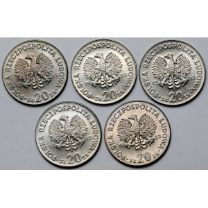 20 złotych 1983 Nowotko - zestaw (5szt)