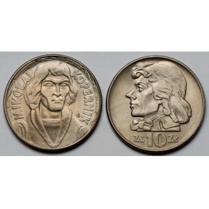 10 złotych 1965 i 1966 Kopernik i Kościuszko - zestaw (2szt)