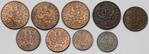 1-5 pennies 1923-1939 - set (9pcs)