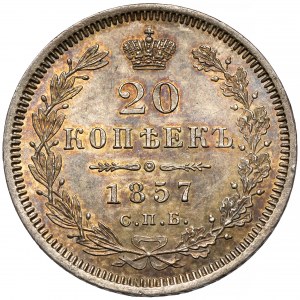 Rosja, Aleksander II, 20 kopiejek 1857 ФБ