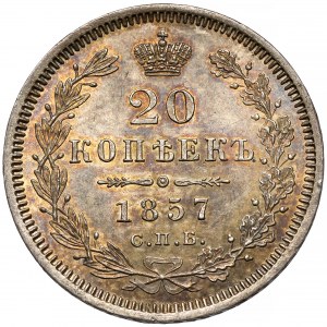 Russia, Alexander II, 20 kopecks 1857 ФБ