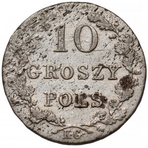 Powstanie Listopadowe, 10 groszy 1831 KG - zgięte