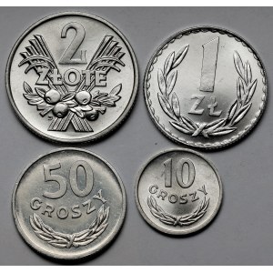 10 groszy - 2 złote 1961-1981 - zestaw (4szt)