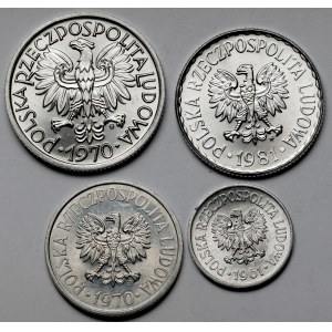 10 groszy - 2 złote 1961-1981 - zestaw (4szt)