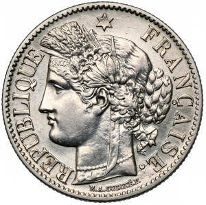 Francie, 2 franky 1870-A, Paříž - vzácné