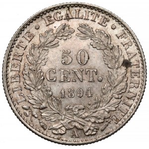 Francja, 50 centimes 1894-A, Paryż