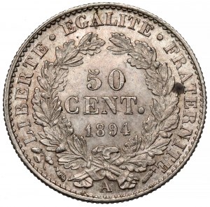 Francúzsko, 50 centimes 1894-A, Paríž