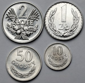 10 pennies - 2 zlotys 1961-1981 - set (4pcs)
